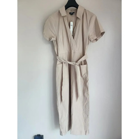 NWT Anthropologie The Colette Wrap Midi Dress by Maeve Size L Honey #9H422 - Picture 2 of 12